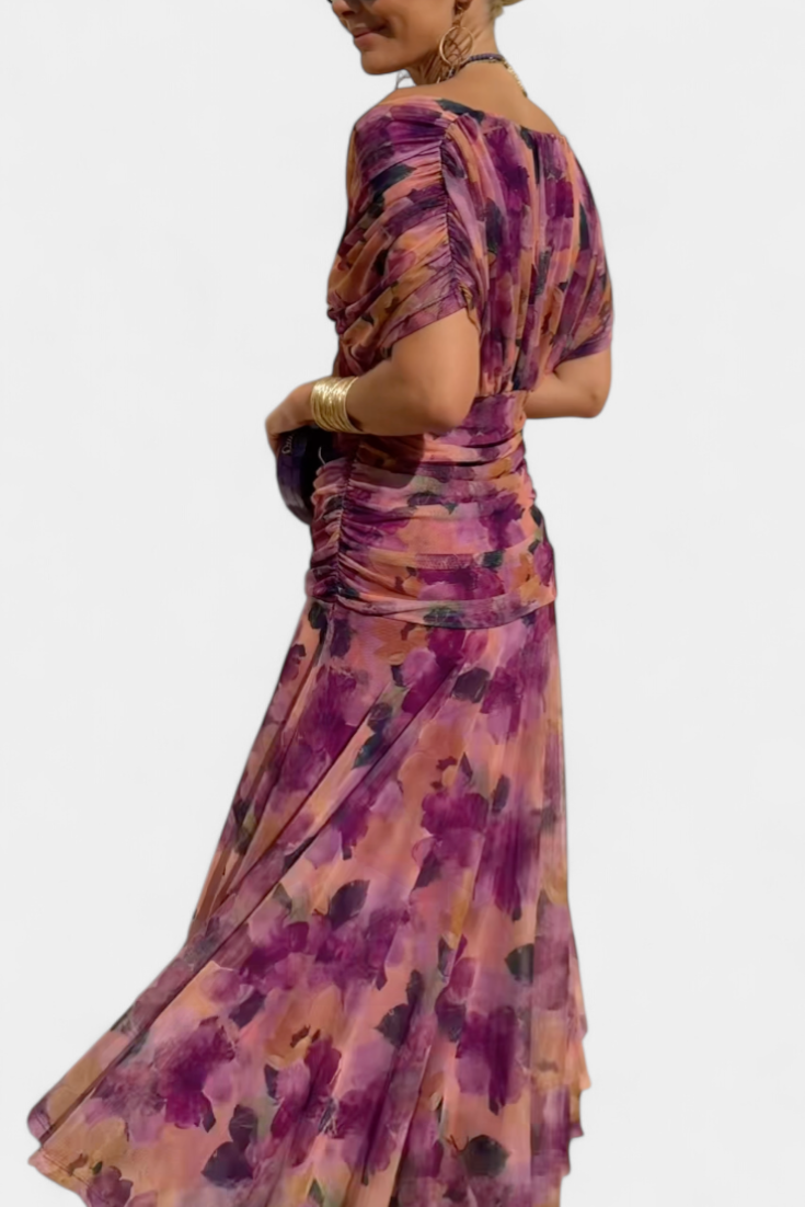 Nicola | Women's Floral Off-Shoulder Evening Dress