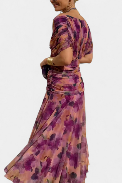 Nicola | Women's Floral Off-Shoulder Evening Dress