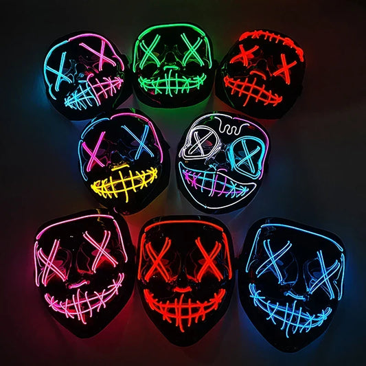 Roy | Halloween LED Purge Mask with Neon Glow