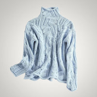 Poppy | Women's Cable-Knit High Collar Winter Sweater