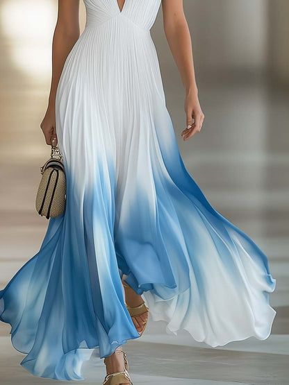 Linda | Women's Pleated Wedding Guest Maxi Dress