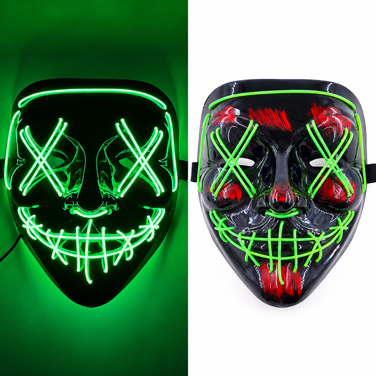Roy | Halloween LED Purge Mask with Neon Glow