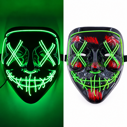 Roy | Halloween LED Purge Mask with Neon Glow