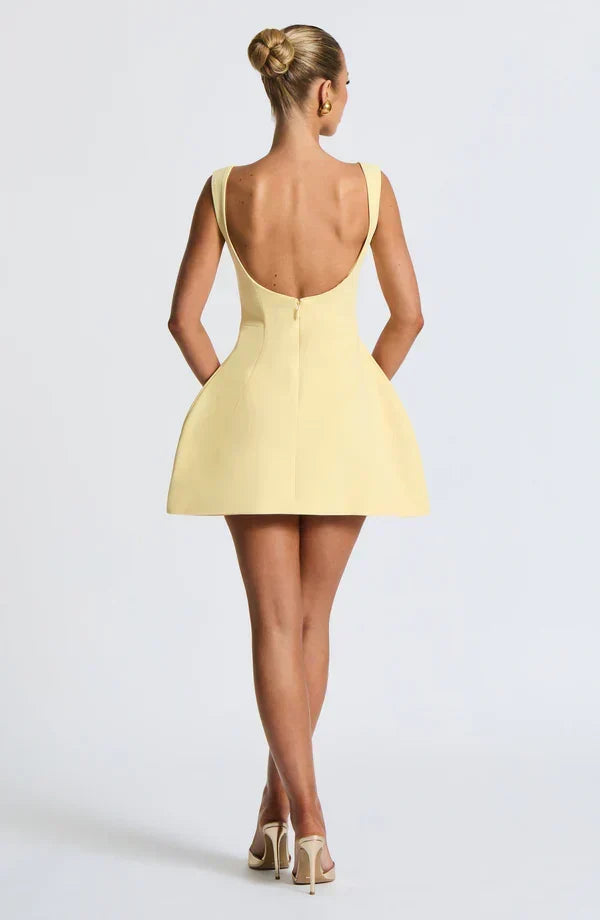 Armgard | Women's Elegant Boat Neck Mini Dress