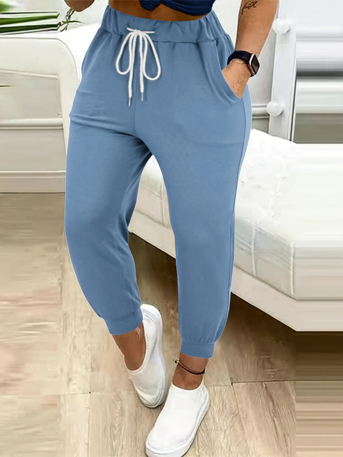 Amber | Women's High-Waisted Tapered Slim Fit Sweatpants