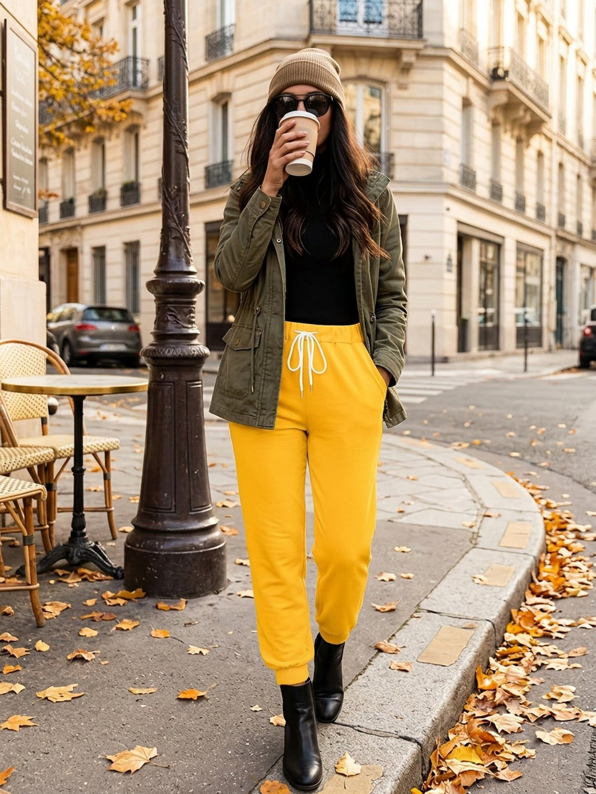 Amber | Women's High-Waisted Tapered Slim Fit Sweatpants