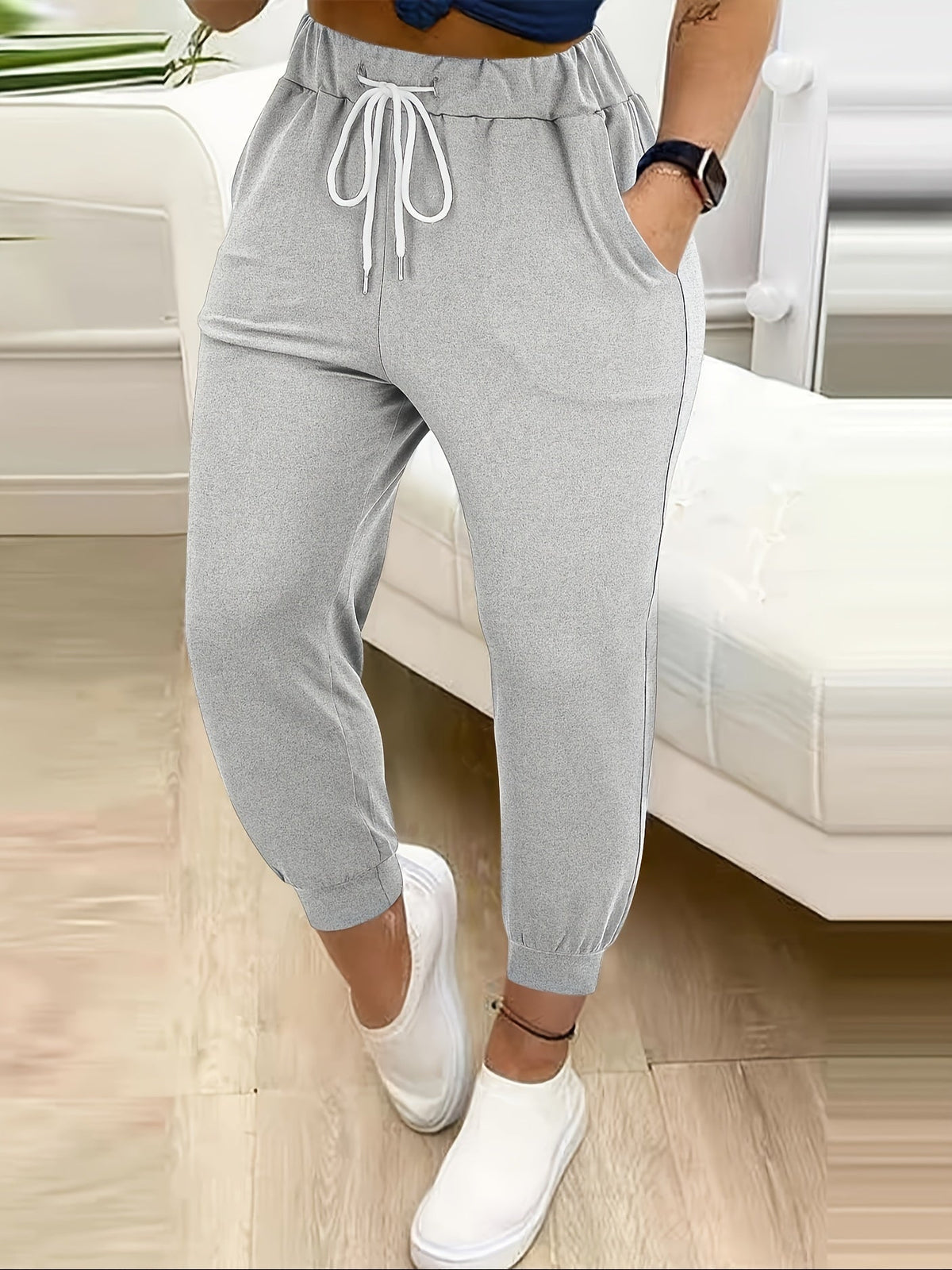 Amber | Women's High-Waisted Tapered Slim Fit Sweatpants