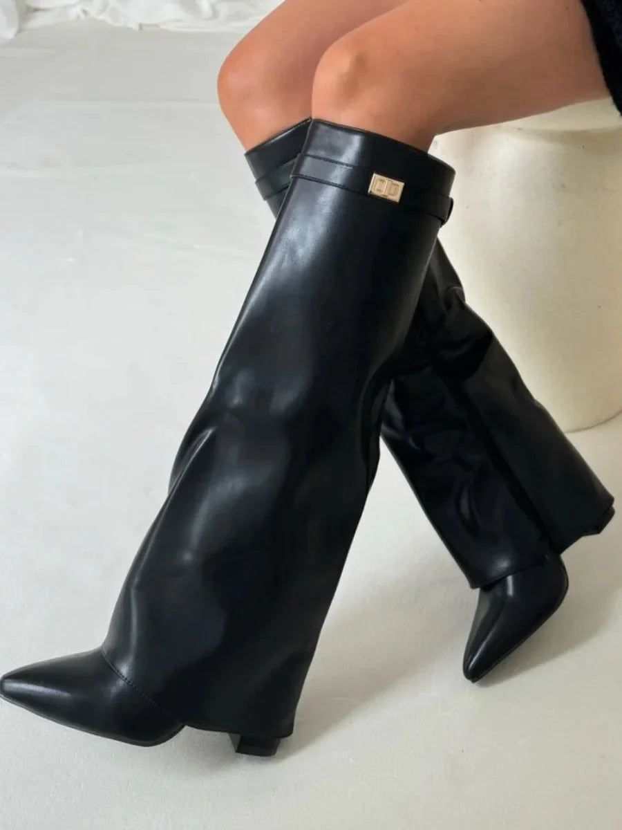 Black leather