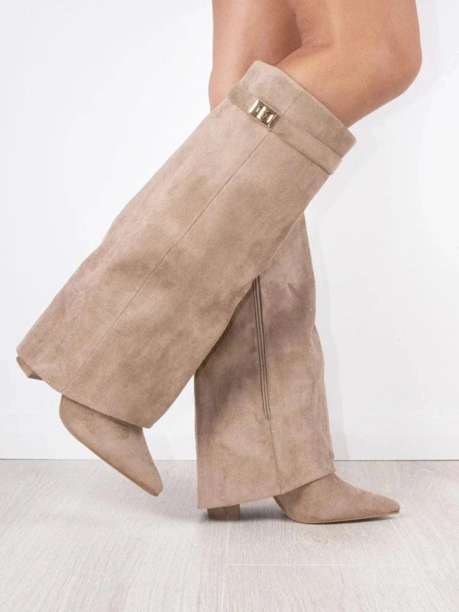 Beige suede