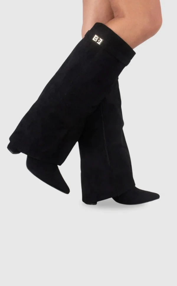 Black suede
