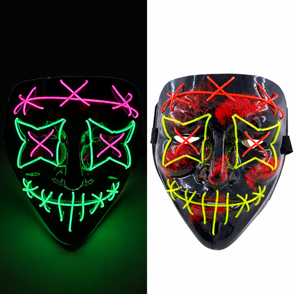 Roy | Halloween LED Purge Mask with Neon Glow