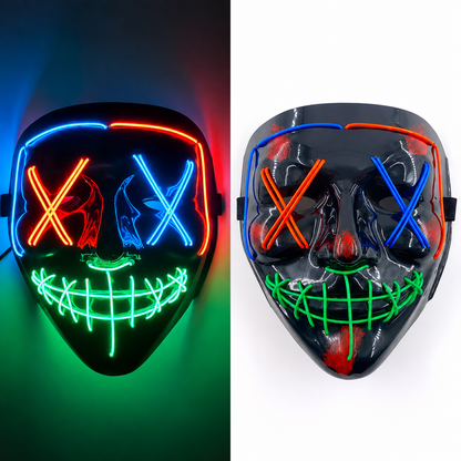 Roy | Halloween LED Purge Mask with Neon Glow