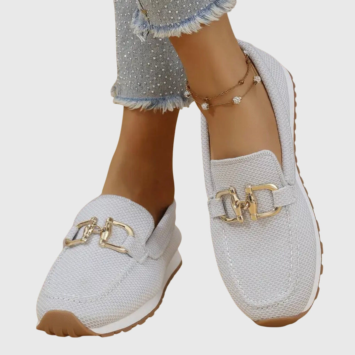 Zara | Women's Slip-On Buckle Loafer Sneakers