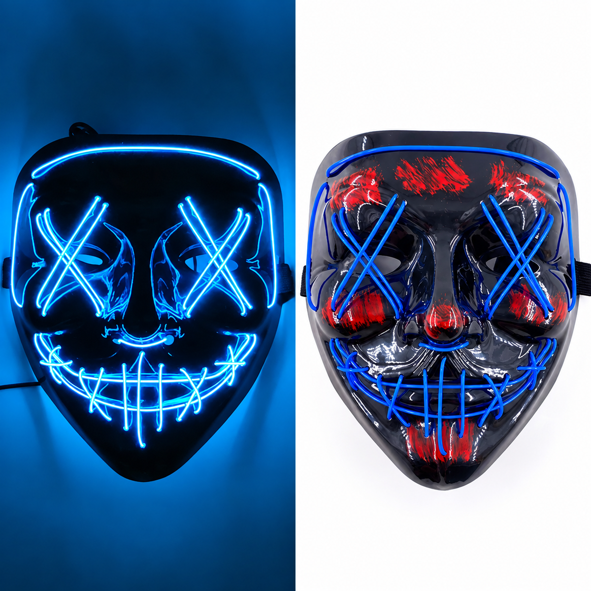 Roy | Halloween LED Purge Mask with Neon Glow
