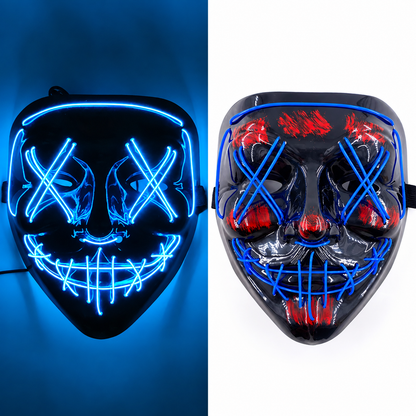 Roy | Halloween LED Purge Mask with Neon Glow