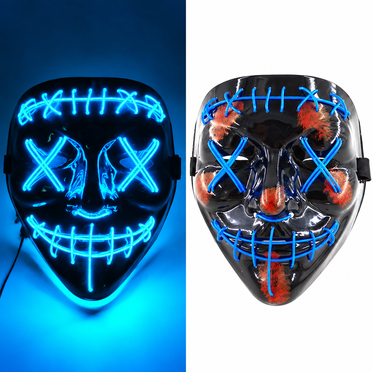 Roy | Halloween LED Purge Mask with Neon Glow