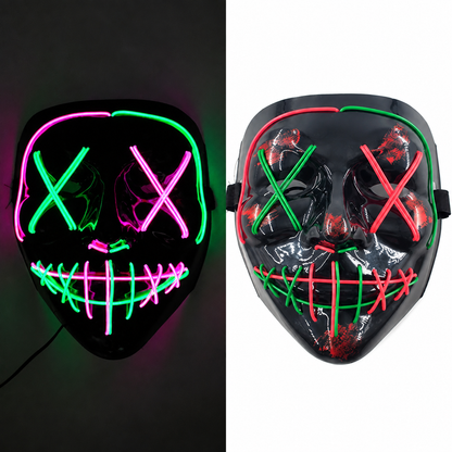 Roy | Halloween LED Purge Mask with Neon Glow