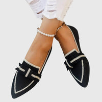 Caroline | Women's Pointed-Toe Knot-Detail Loafers