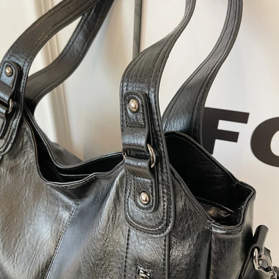 Cecily | Women's Soft Leather Multi-Zip Shoulder Bag
