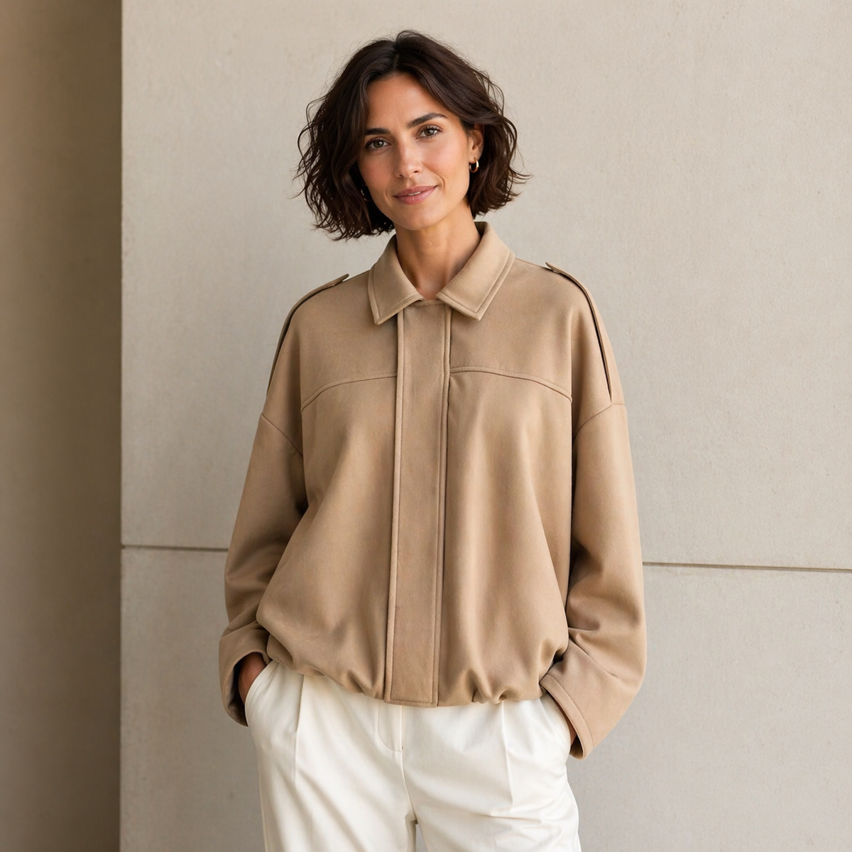 Chloe | Women's Relaxed Collared Coat
