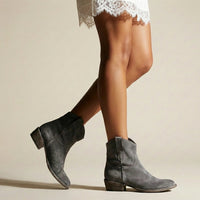 Christine | Women's Casual Low Heel Zip Ankle Boots