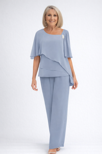 Cordelia | Women's Chiffon Layered Two Piece Set