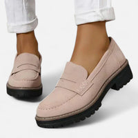 Cordelia | Women's Suede Platform Low Heel Loafers