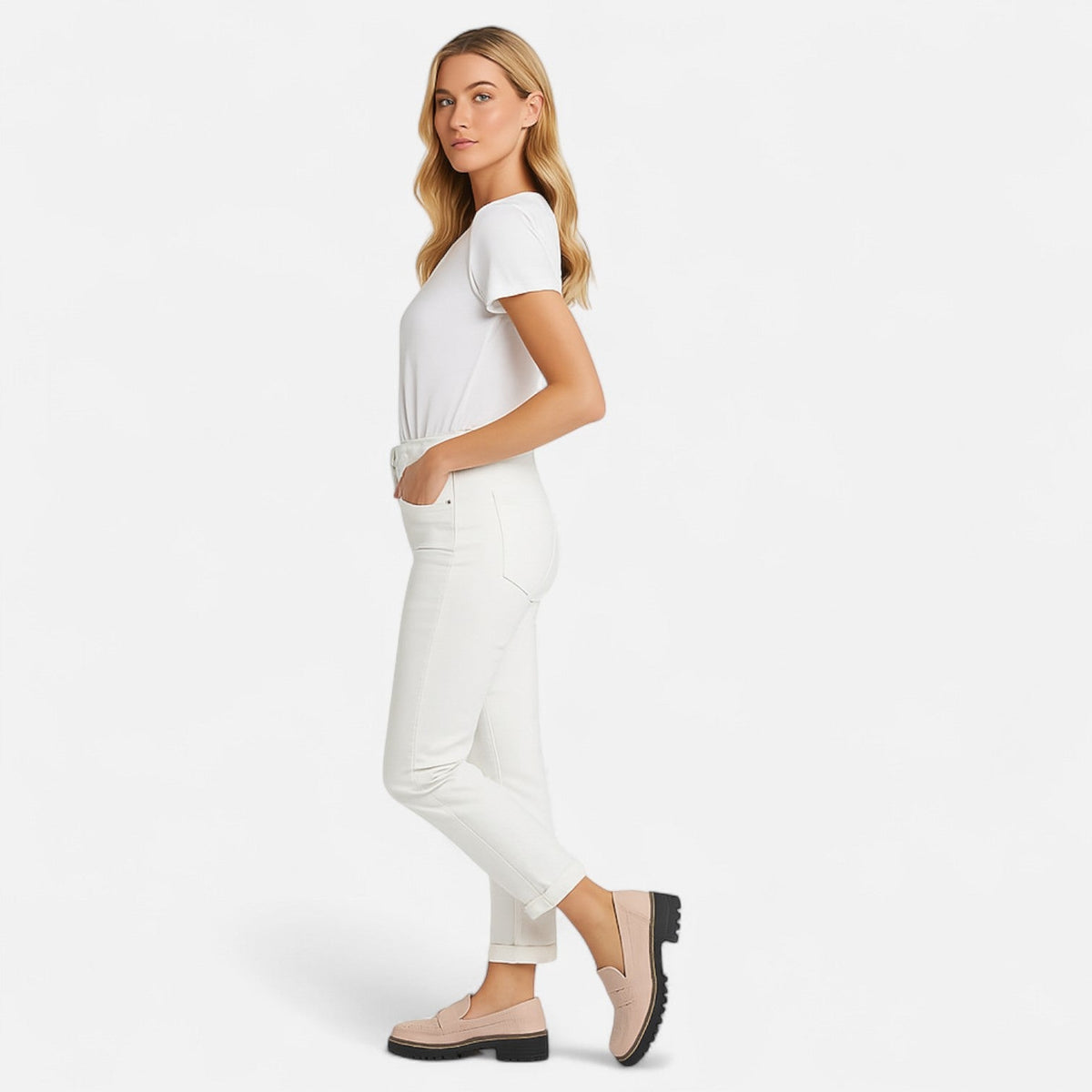 Cordelia | Women's Suede Platform Loafers with Low Heel