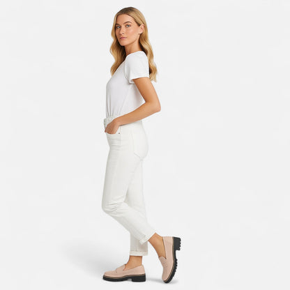 Cordelia | Women's Suede Platform Loafers with Low Heel