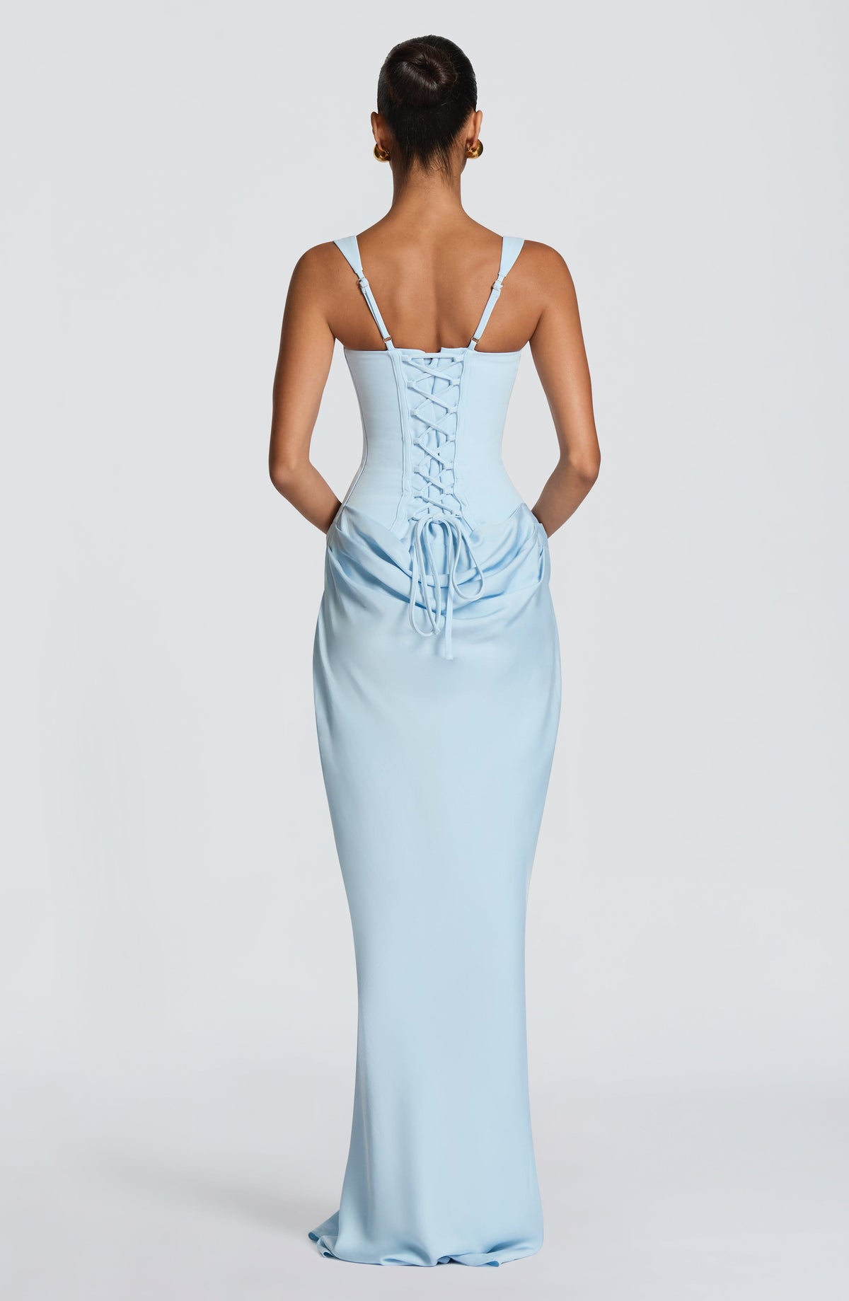 Eliza | Women's Elegant Draped Square Neck Maxi Dress