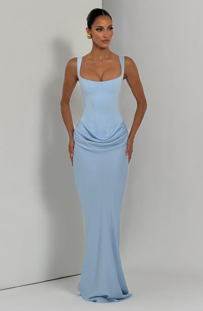 Fiona | Women's Formal Draped Maxi Dress