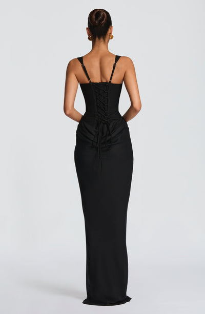 Fiona | Women's Formal Draped Maxi Dress