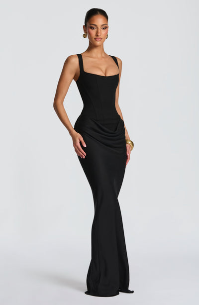 Fiona | Women's Formal Draped Maxi Dress