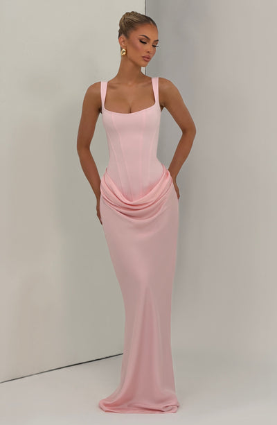 Fiona | Women's Formal Draped Maxi Dress