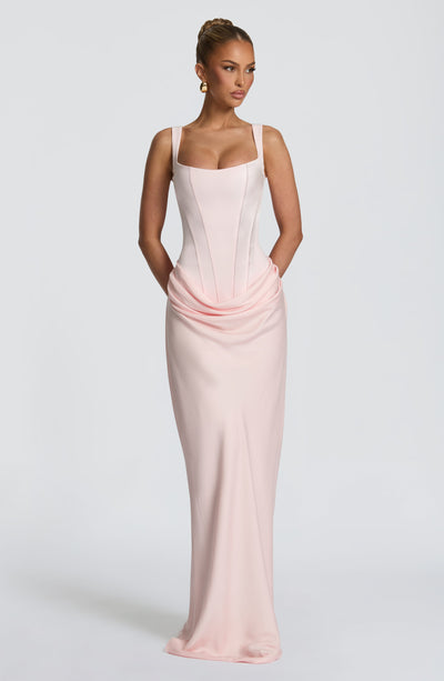 Fiona | Women's Formal Draped Maxi Dress