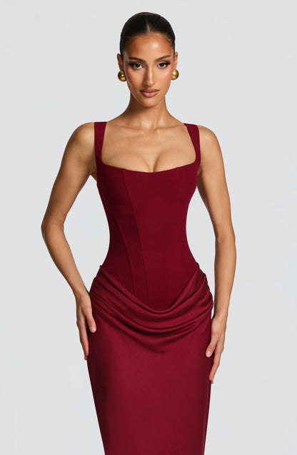 Fiona | Women's Formal Draped Maxi Dress