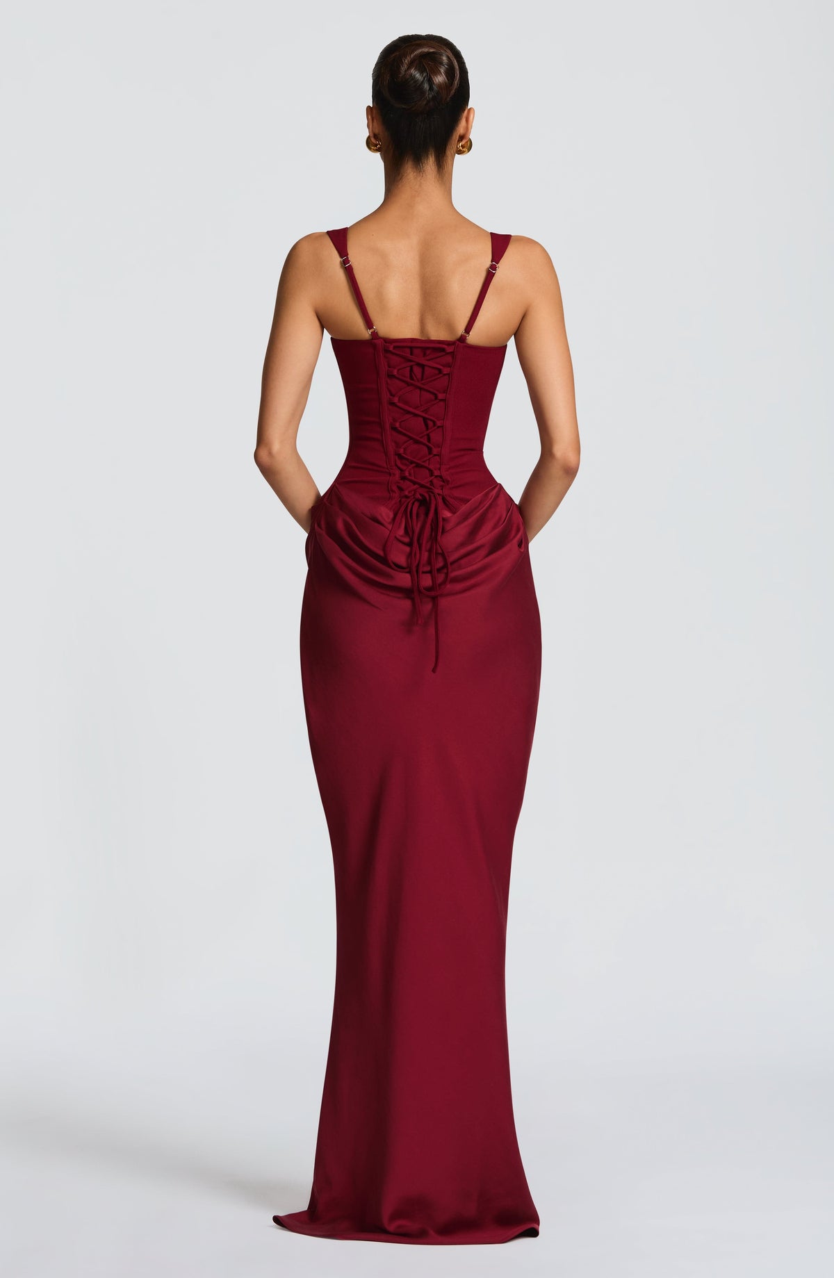 Fiona | Women's Formal Draped Maxi Dress