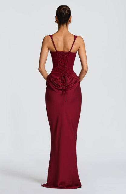 Fiona | Women's Formal Draped Maxi Dress
