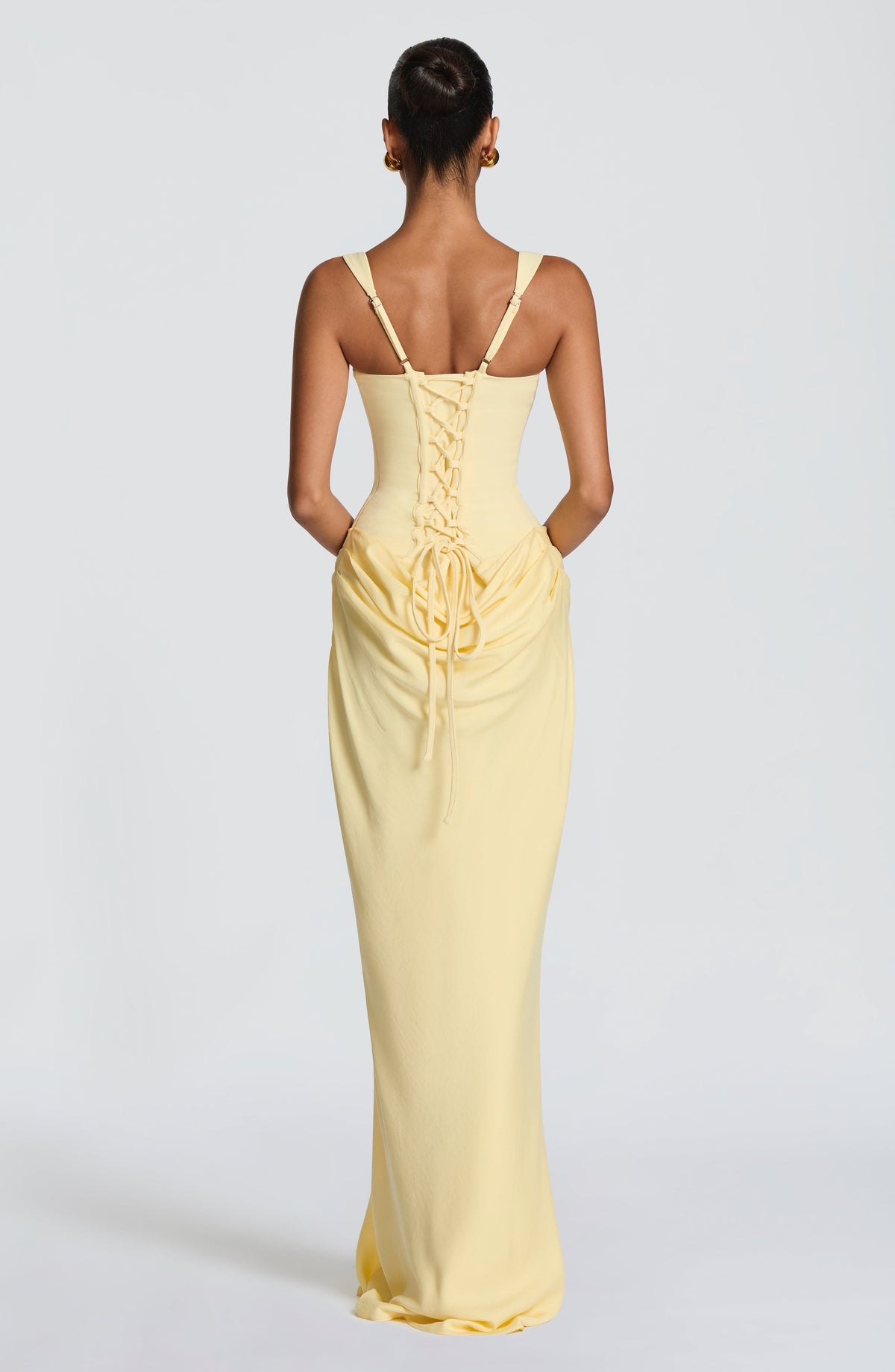 Eliza | Women's Elegant Draped Square Neck Maxi Dress