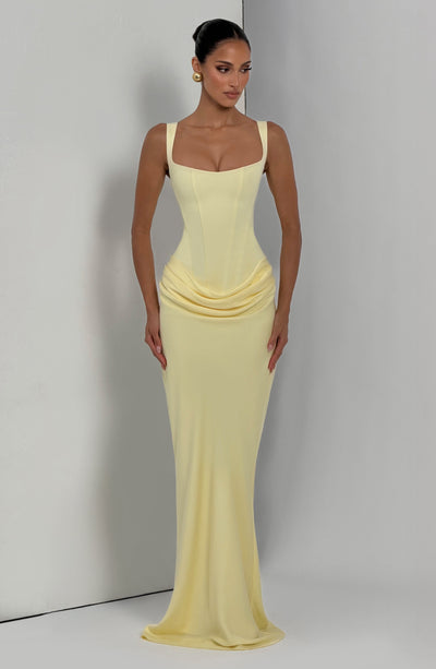 Fiona | Women's Formal Draped Maxi Dress