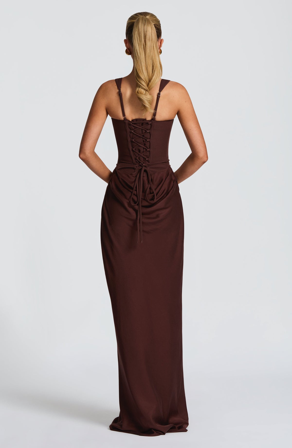 Eliza | Women's Elegant Draped Square Neck Maxi Dress