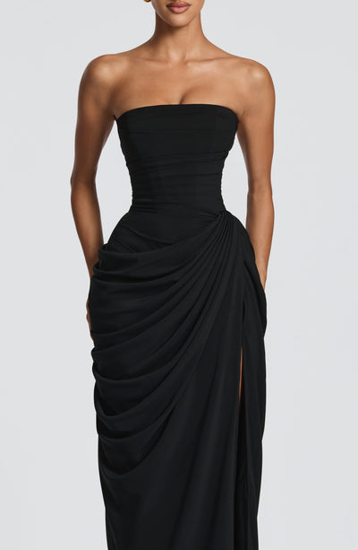 Piper | Women's Strapless Draped Corset Dress