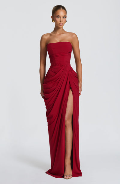 Piper | Women's Strapless Draped Corset Dress