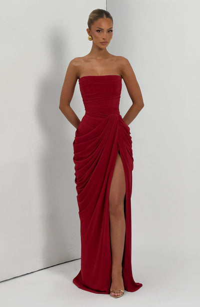 Piper | Women's Strapless Draped Corset Dress