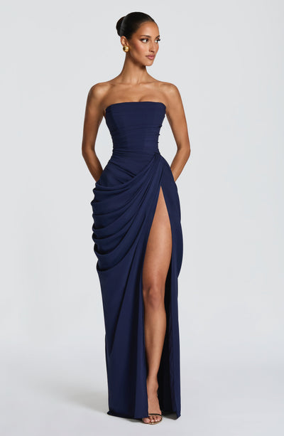 Piper | Women's Strapless Draped Corset Dress