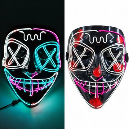 Roy | Halloween LED Purge Mask with Neon Glow