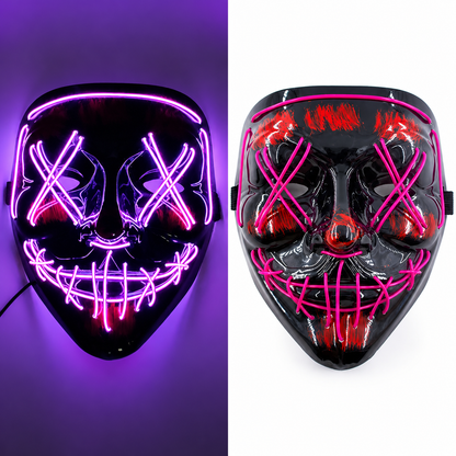 Roy | Halloween LED Purge Mask with Neon Glow
