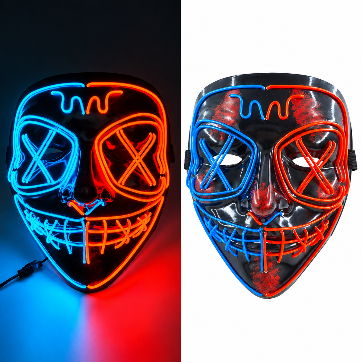 Roy | Halloween LED Purge Mask with Neon Glow