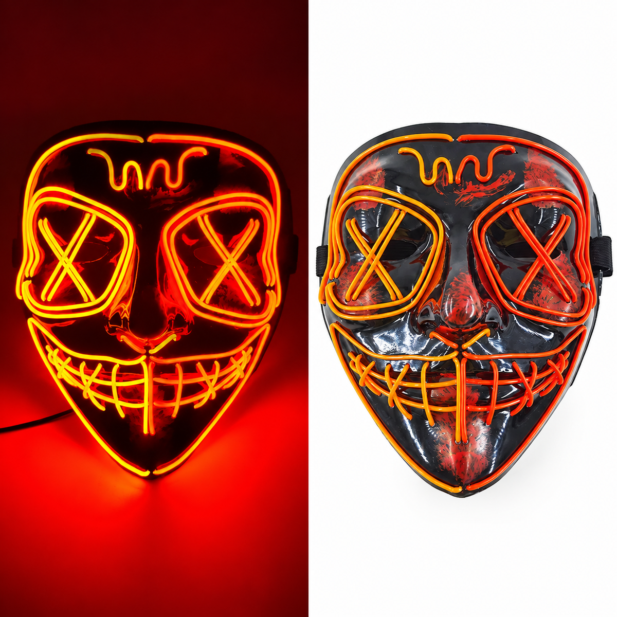 Roy | Halloween LED Purge Mask with Neon Glow