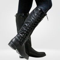 Holly | Women's Lace-Up Knee High Block Heel Boots